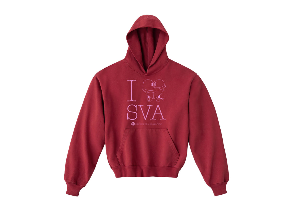 Hyesu Lee's "I Heart SVA" Embroidered Hoodie (Multiple Colors)