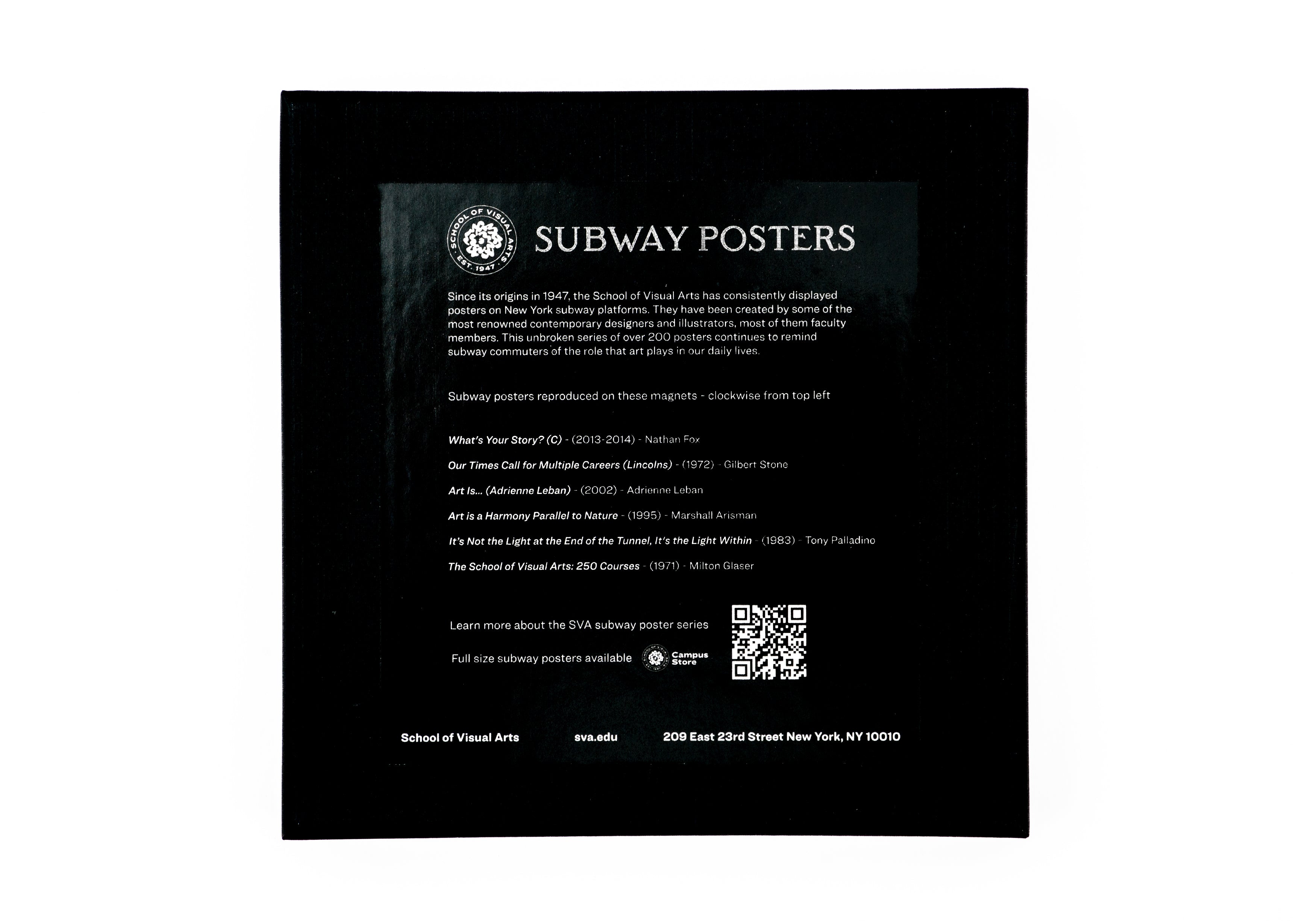 SVA Subway Poster Dome Magnets (Set of 6) - Edition 01