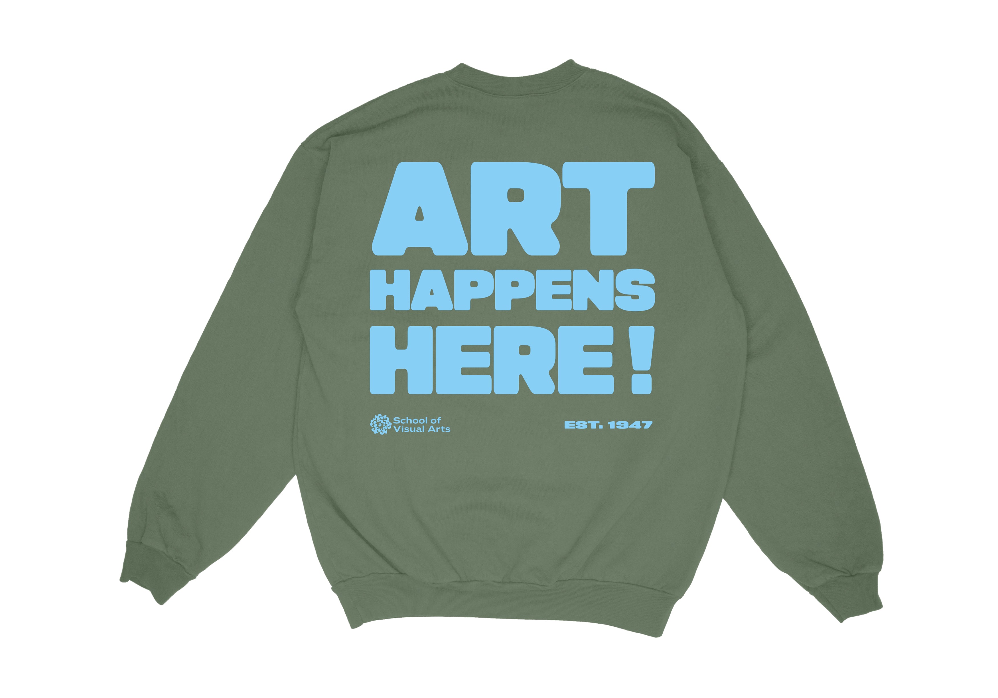 Art Happens Here! Crewneck Sweatshirt (Multiple Colors)