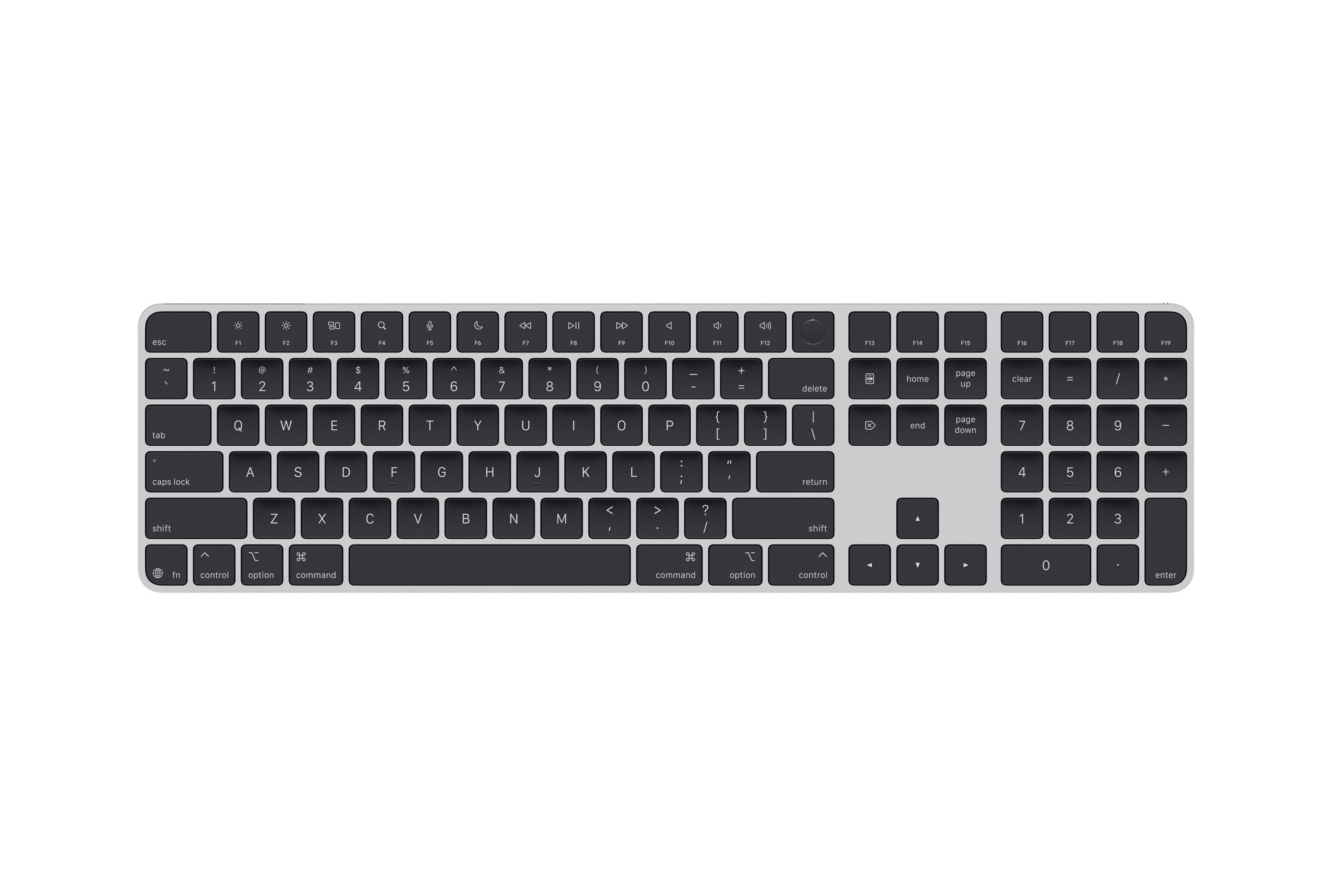 Apple Magic Keyboard with Touch ID + Numeric Keypad - Black Keys - USB-C - Apple Silicon