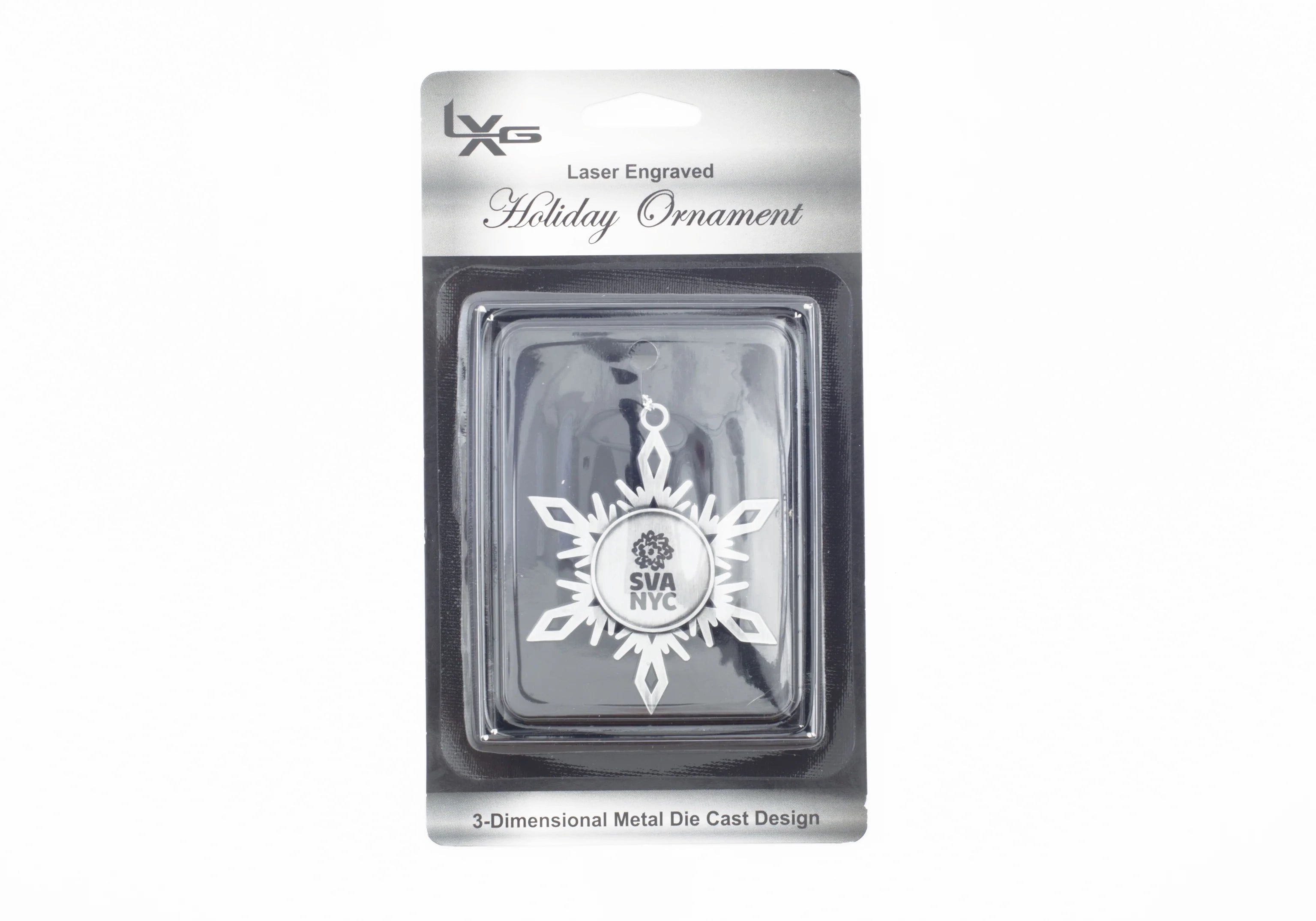 SVA Splat Logo Pewter Ornament Snowflake - Silver