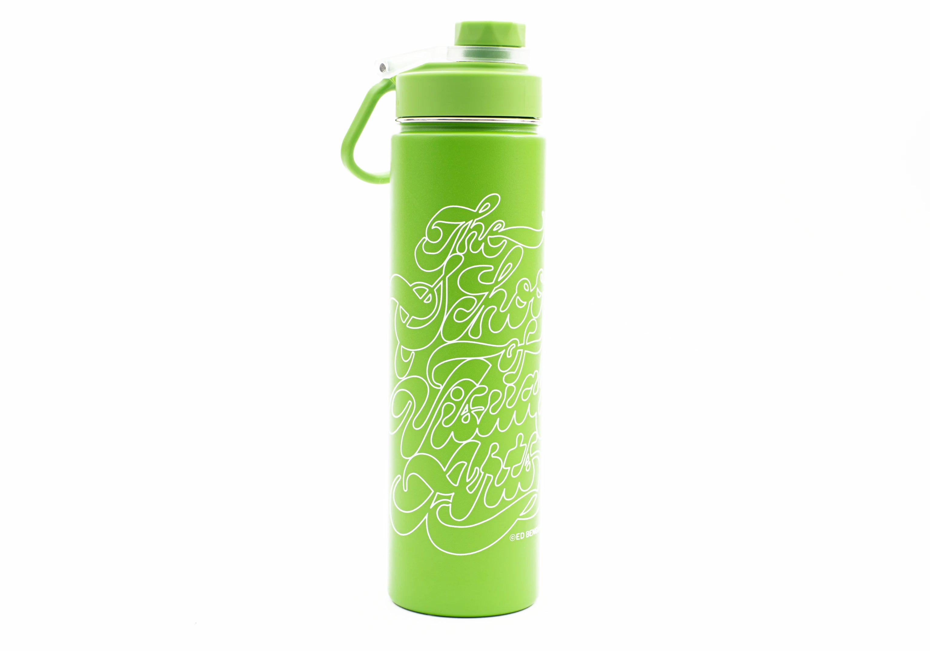 SVA Benguiat Script Logo h2go Conquer Water Bottle (Multiple Colors)