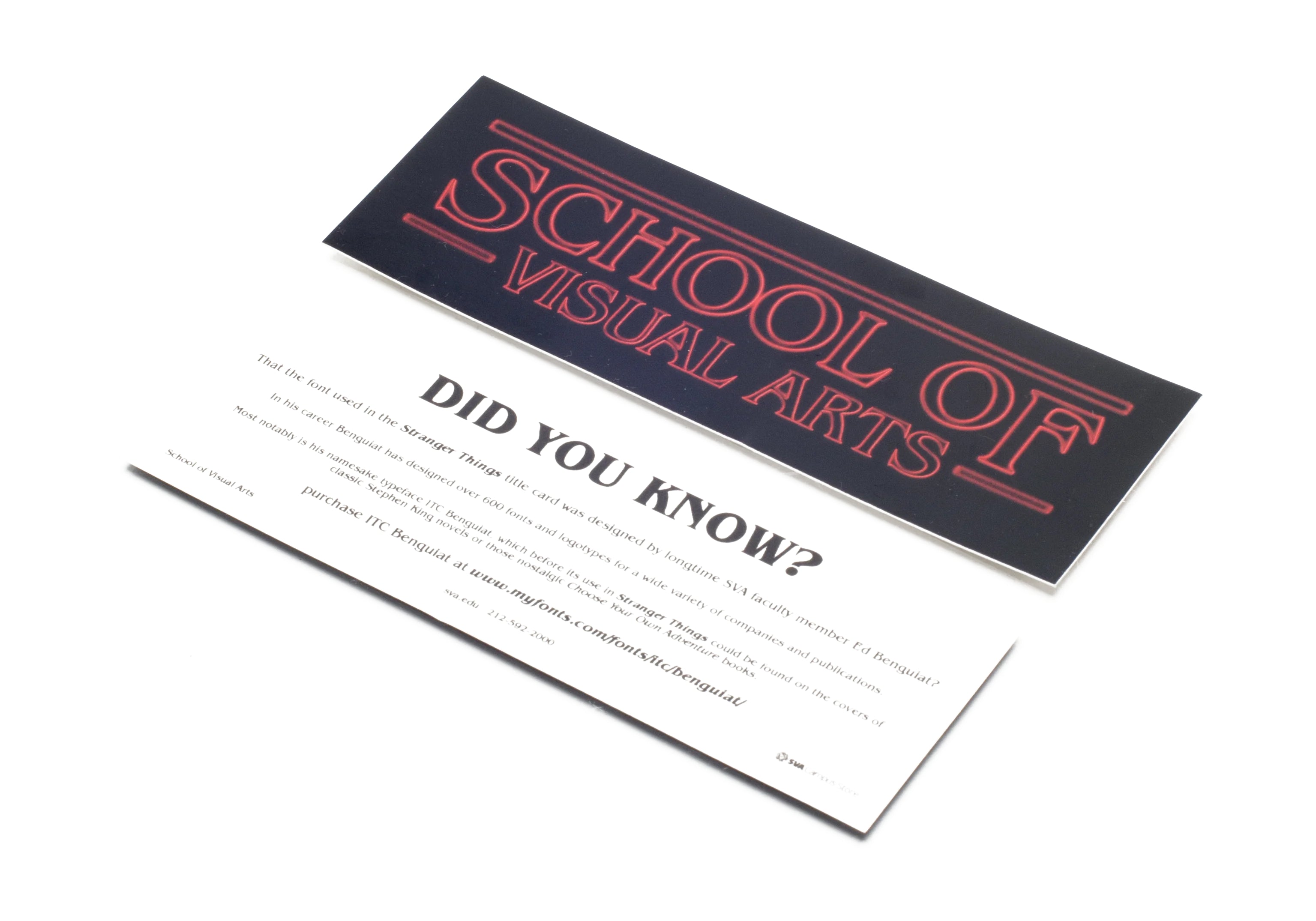 Benguiat "Stranger Things" SVA Sticker