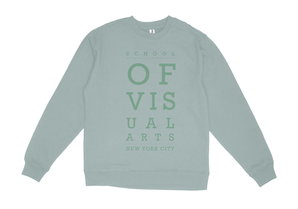 SVA Eyechart Crewneck Sweatshirt (Multiple Colors)