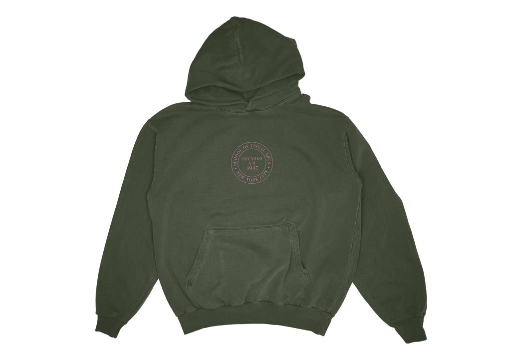 SVA Embroidered Diploma Seal Logo Hoodie (Multiple Colors)