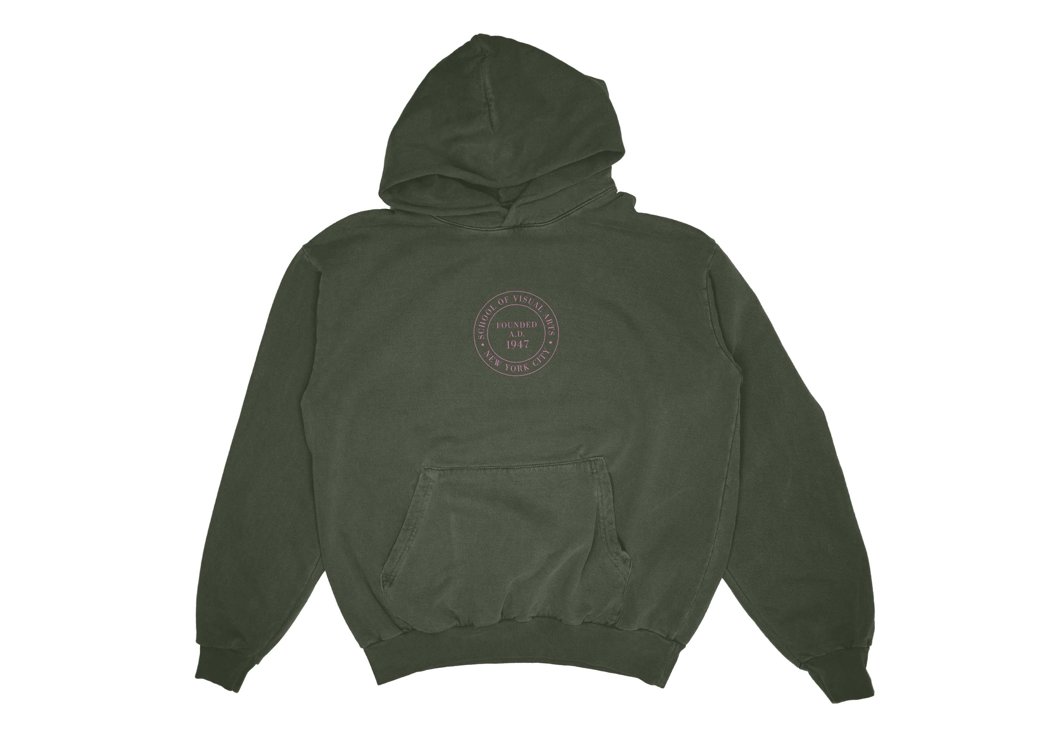 SVA Embroidered Diploma Seal Logo Hoodie (Multiple Colors)