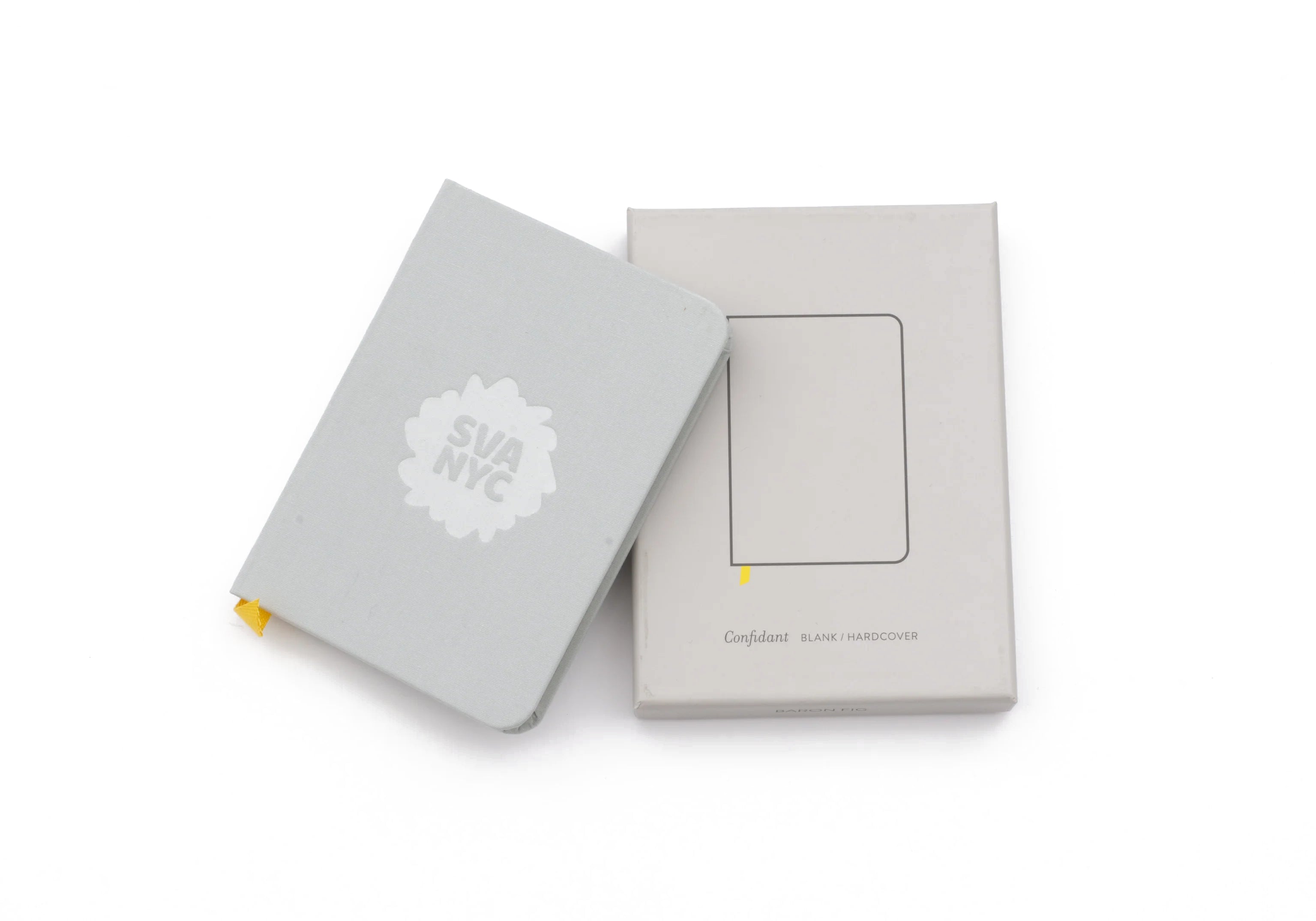SVA Splat Logo Baron Fig Pocket Confidant Hardcover Blank Notebook - Light Gray