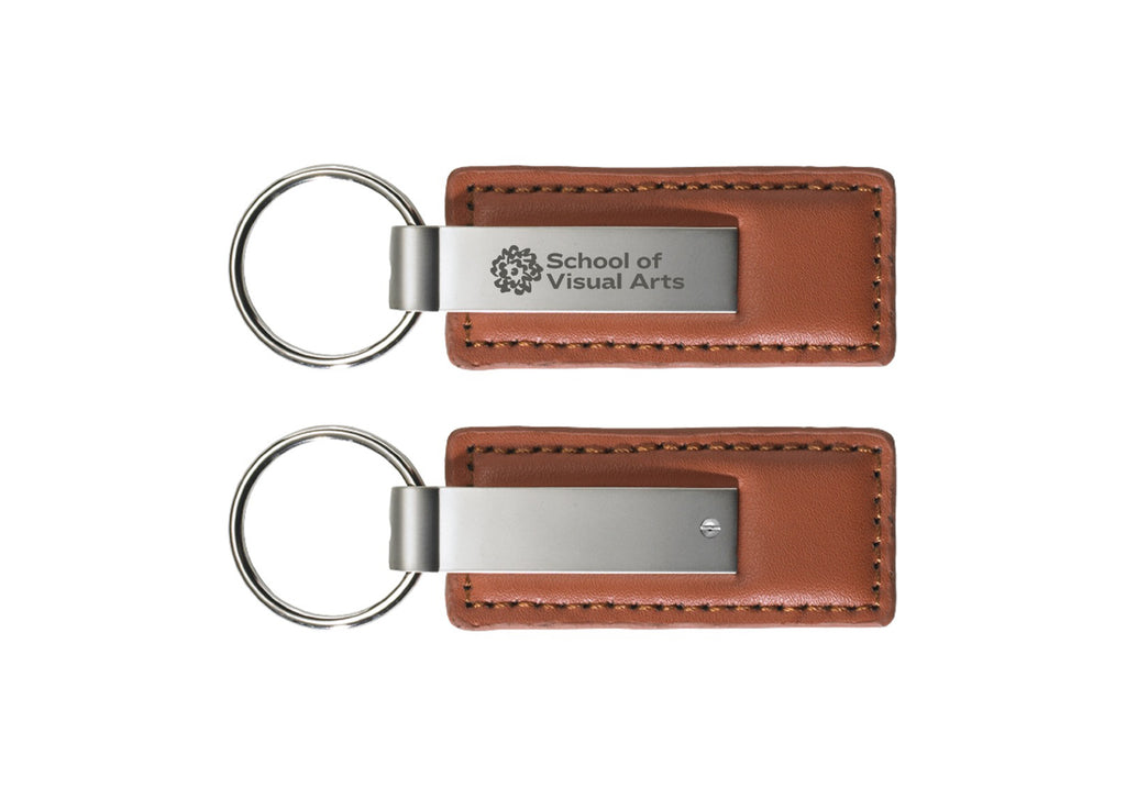 SVA Ringside Logo Leather and Metal Key Chain (Multiple Colors)