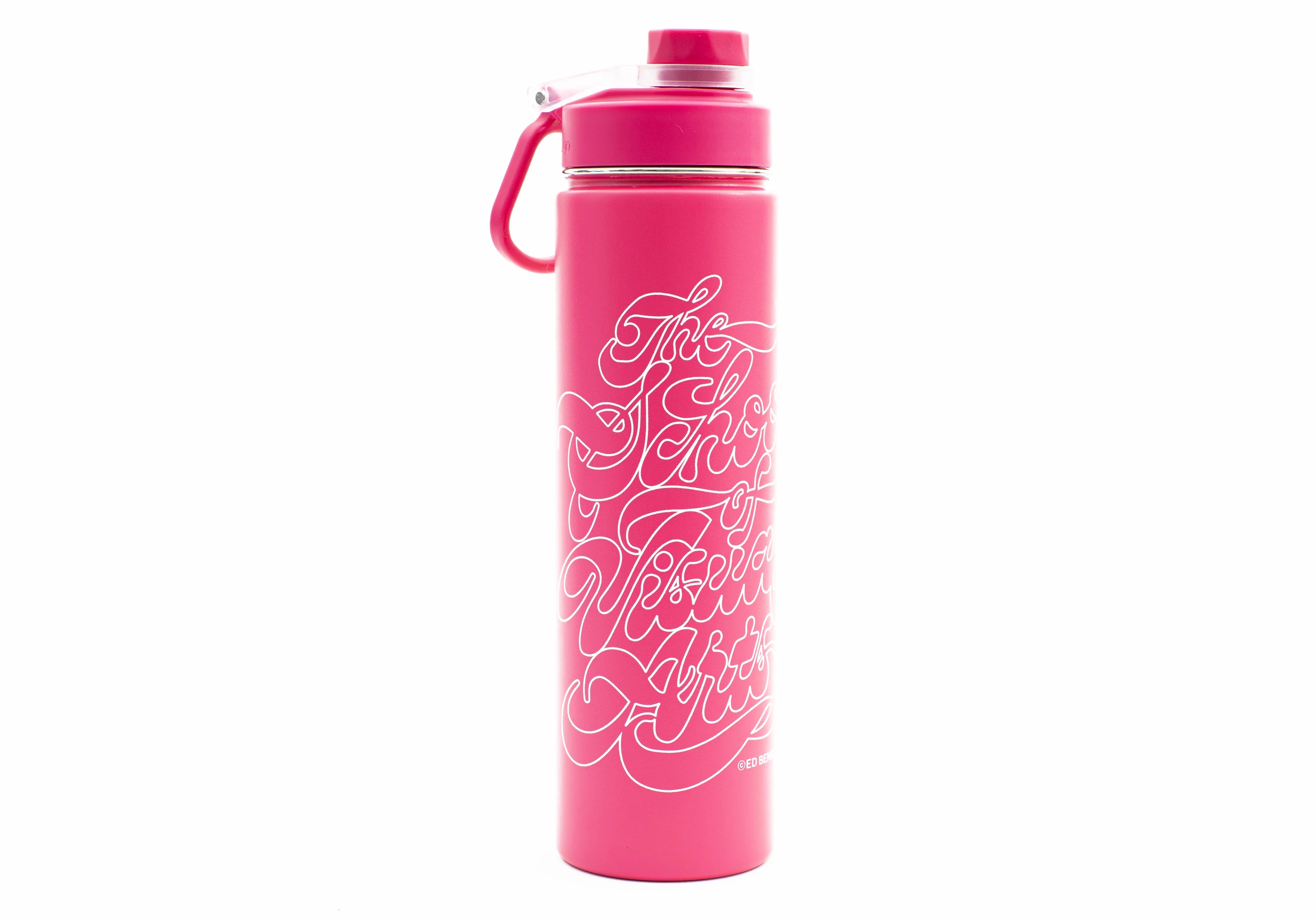 SVA Benguiat Script Logo h2go Conquer Water Bottle (Multiple Colors)